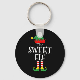 Fun Elf Christmas Pyjamas Family 1 Key Ring