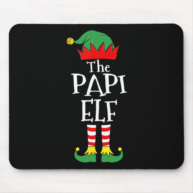 Fun Elf Christmas Pyjamas Family  Mouse Mat (Front)