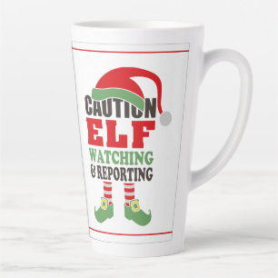 Fun ELF WATCHING Christmas Latte Mug