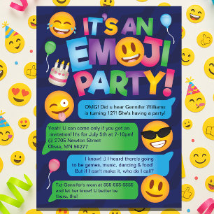 Fun Emoji Party Invitation