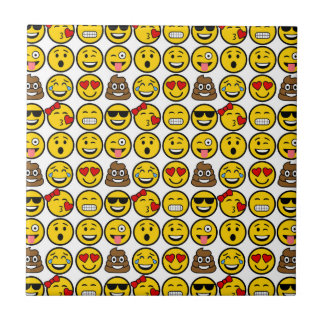 Fun Emoji Pattern Emotion Faces Tile