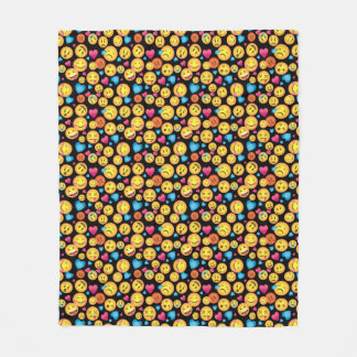 Fun Emoji Print Fleece Blanket