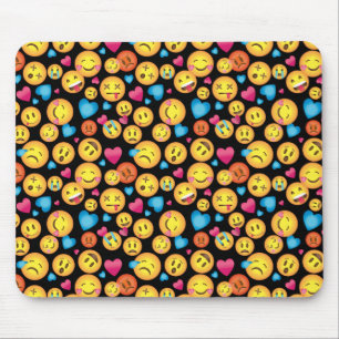 Fun Emoji Print Mousepad, Emoticon toss print Mouse Mat