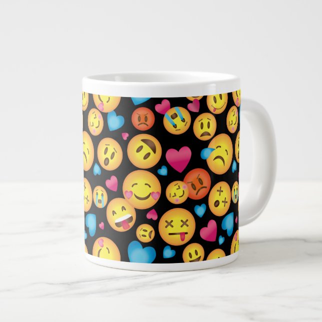 Fun Emoji Print Mug ,Great gift under 20.00 (Front Right)