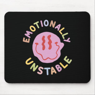 Fun Emotionally Unstable Retro Mental Health Aware Mouse Mat
