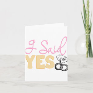 Fun Engagement Fiance I Said Yes Bachelorette Part Card