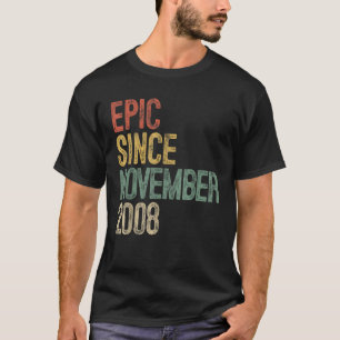 Fun Epic Since November 2008 12th Birthday Gift 12 T-Shirt