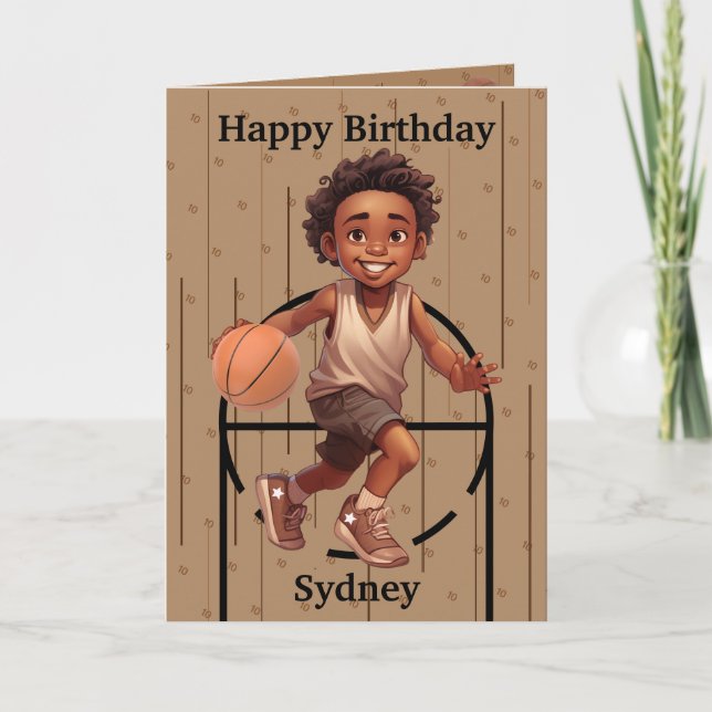 Fun Ethnic Boys Secret Message Happy Birthday Card (Front)