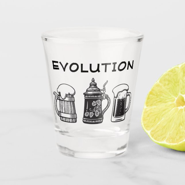 Fun Evolution Shot Glasses! Glass (Front)