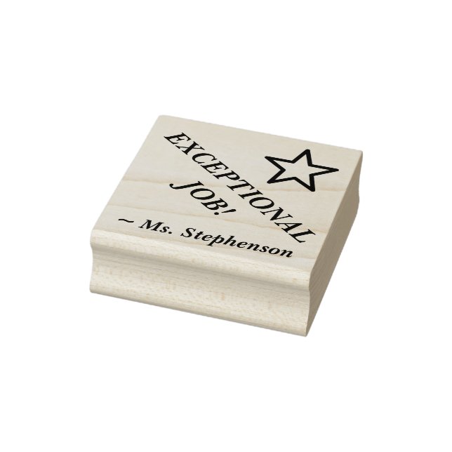 Fun "EXCEPTIONAL JOB!" Educator Rubber Stamp (Stamp)