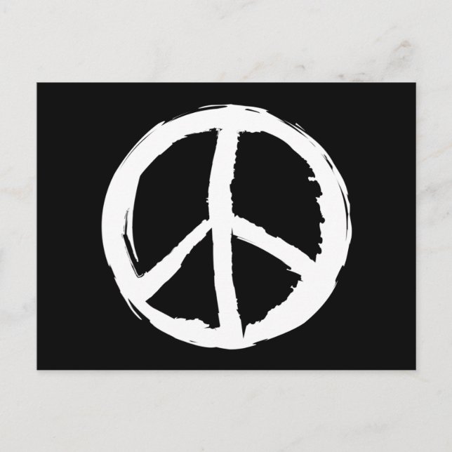 fun expressionistic PEACE SIGN | Postcard (Front)