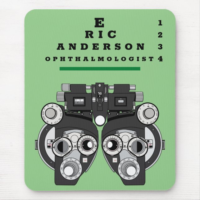 Fun Eye Care Professional Phoropter Mouse Mat (Front)