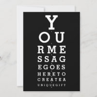 Fun Eyesight Test Chart Personalised Message