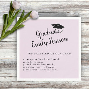 Fun Fact about Graduate Simple Graduation Party Napkin