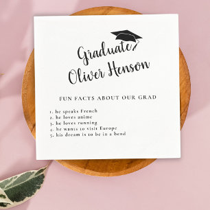 Fun Fact about Graduate Simple Graduation Party Napkin