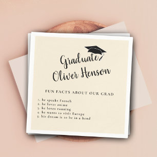 Fun Fact about Graduate Simple Graduation Party  Napkin