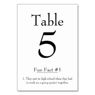 Fun Fact about the Bride and Groom Table Number