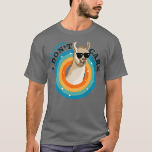 Fun Fact I Dont Care Funny Sassy Llama Alpaca Sarc T-Shirt