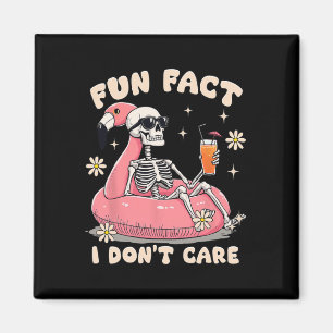 Fun Fact I Don't Care Sarcastic Skeleton Summer Vi Magnet