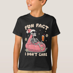 Fun Fact I Don't Care Sarcastic Skeleton Summer Vi T-Shirt