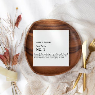 Fun fact wedding ,rehearsal dinner,special party napkin