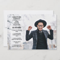 Fun facts 2 photo modern trendy college graduation