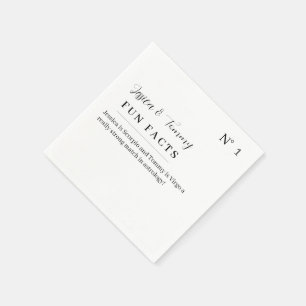 Fun Facts Abigaile Script Wedding Napkin