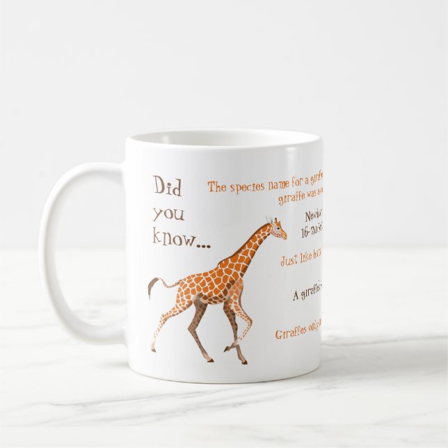 Fun Facts About Giraffes Mug (Left)