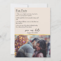 Fun Facts about the Bride & Groom Photo on Cream