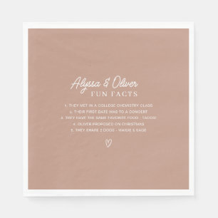 Fun Facts About The Couple Wedding Napkin