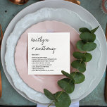Fun Facts About The Newlyweds Modern Wedding Napkin<br><div class="desc">Celebrate in style with these modern and trendy wedding napkins. Easily personalise the design to make these napkins totally unique for your special day.</div>