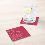 Fun Facts About The Newlyweds Modern Wedding Square Paper Coaster<br><div class="desc">Celebrate in style with these modern and very trendy wedding coasters. The design is easy to personalise with your own wording and your family and friends will be thrilled when they see these fabulous coasters. Matching items can be found in the collection.</div>