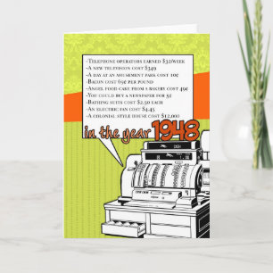Fun Facts Birthday – Cost of Living in 1948 Card