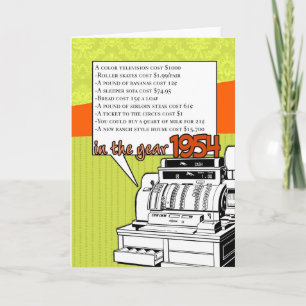 Fun Facts Birthday - Cost of Living in 1954 Card