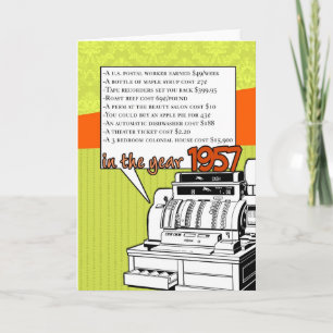 Fun Facts Birthday – Cost of Living in 1957 Card
