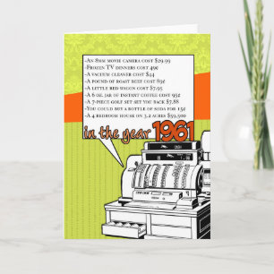 Fun Facts Birthday – Cost of Living in 1961 Card