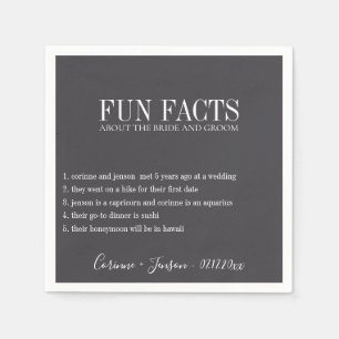 Fun Facts Black Onyx Personalised Napkin