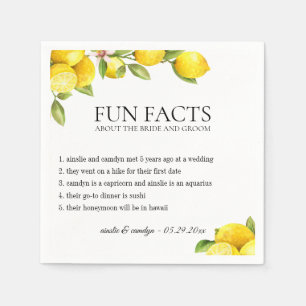 Fun Facts Citrus Orchard Personalised Napkin