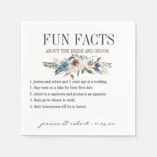 Fun Facts Floral Personalised Napkin