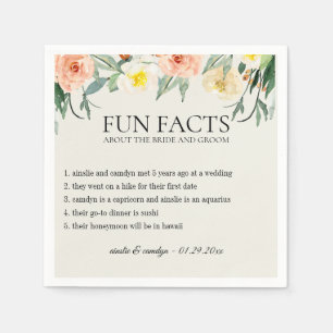 Fun Facts Flower Garden Personalised Paper Napkins
