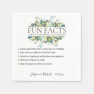 Fun Facts Garden Foliage Personalised Napkin