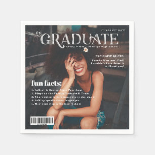 Fun Facts   Graduate Magazine Cover Photo Napkin