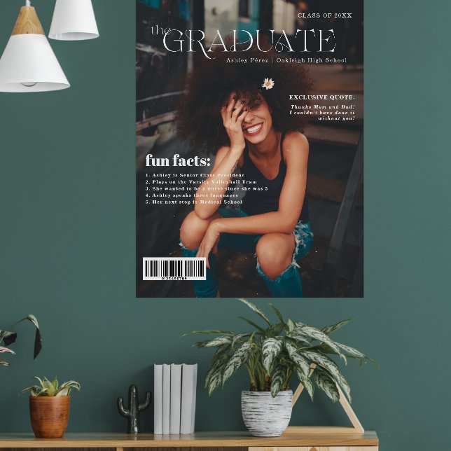 Fun Facts | Graduate Magazine Cover Photo  Poster (Living Room 1)