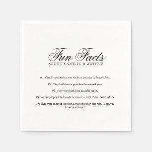 Fun Facts Minimalist Monogram Script Paper Napkin