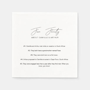 Fun Facts Minimalist Script Paper Napkin