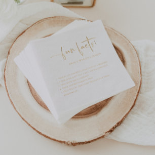 Fun Facts Minimalist Wedding Foil Napkins