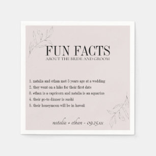 Fun Facts Modern Flora Personalised Napkin