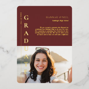 Fun Facts Modern Simple Photo Announcement