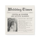 Fun Facts Newspaper Wedding
