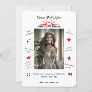 Fun Facts Pageant Promo Autograph Cards